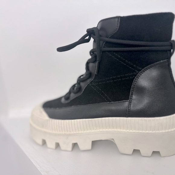 Gianni Bini Wander-Lust Leather platform booties Women 7 black - Picture 5 of 5